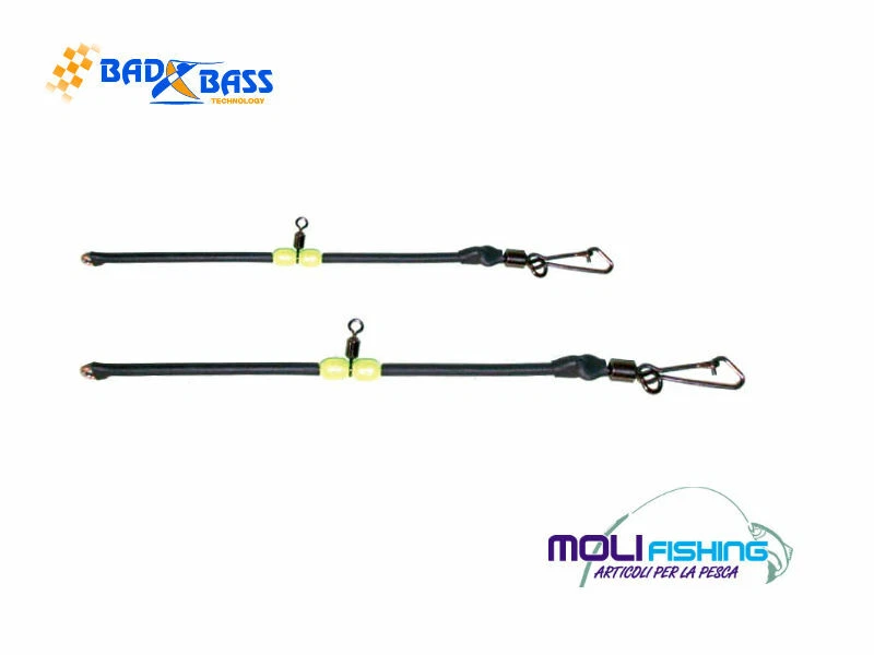 BAD BASS ACCESSORI PESCA SURFCASTING TRAVETTO IN ACCIAIO 2 MISURE CONF. 2 PEZZI