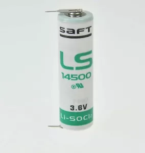 Saft Lithium 3,6V LS14500 Mignon 2er Print Lötfahne 14500 Batterie AA - Bild 1 von 1