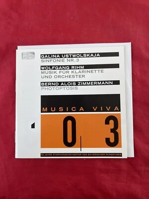 Galina Ustwolskaja Wolfgang Rihm Bernd Zimmmermann Musica Viva 03 Classical CD - Image 1 of 4
