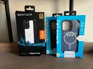 Lot of 3 BODY GLOVE & SPECK Candyshell Grip Magsafe Cases for iPhone 15 Pro - Afbeelding 1 van 5