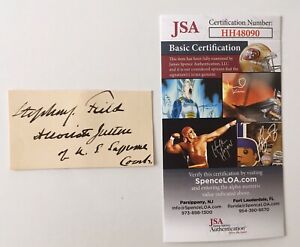 Stephen Field Signed Autographed 1.75 X 3 Card JSA Certified US Supreme Court