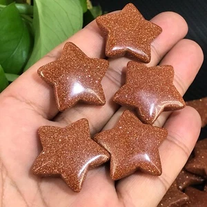5 piezas Estrellas de Cuarzo Cristal Curativo Oro Rojo Natural Regalo 1" - Imagen 1 de 9