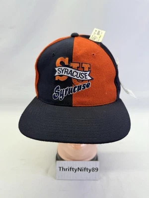 NUEVO CON ETIQUETAS Gorra Gorra Gorra de Colección Syracuse University Starter Negra Naranja 6 Paneles Foto 1 de 4