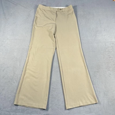 Pantalones de vestir para mujer Sutton Studio tostados con frente plano, talla 8 Foto 1 de 4