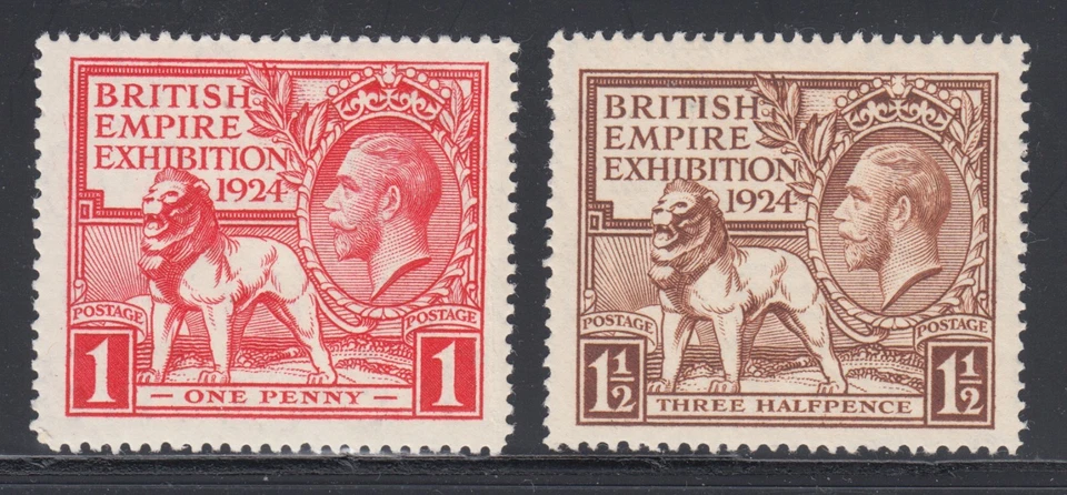 Great Britain Sc 185-186 MLH. 1924 British Empire Exhibition, cplt set, fresh - Image 1 of 1