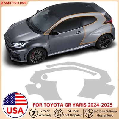 For Toyota GR Yaris 2024-UP Rear Side Precut Paint Protection Film Clear PPF TPU - Image 1 of 4