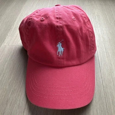 Vintage Polo Ralph Lauren Baseball Hat Pin One Size Cap Leather Strap White Pony - Image 1 of 3