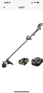 EGO ST1511T 15-Inch 56-Volt Lithium-Ion Cordless String Trimmer Kit Alu Foldable - Picture 1 of 12
