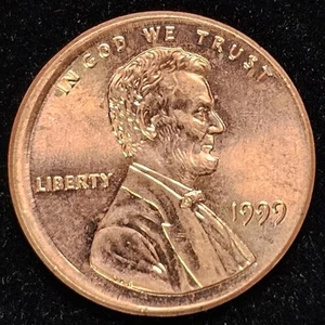 1999 Broad Struck Lincoln Memorial Cent MINT ERROR BROADSTRUCK - Picture 1 of 2