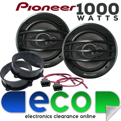 AUDI TT MK2 2007-14 Pioneer 1000 Watts 3 Way Front Door Car Speakers Upgrade Kit