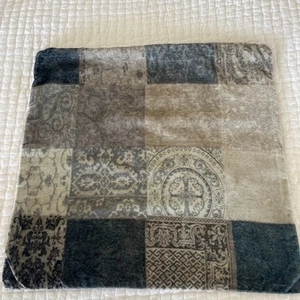 Pottery Barn Blue Velvet Cora Patchwork 20x20 Pillow Cover - Picture 1 of 8