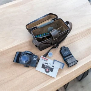 Vintage Tamashi FMD analoge Kleinbildkamera Konvolut mit Blitz, Tasche - Bild 1 von 2