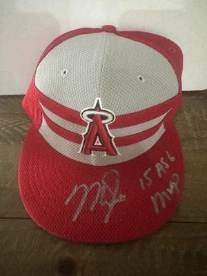 Sombrero del Juego de Estrellas 2015 firmado por Mike Trout Los Angeles Angels certificado MLB Foto 1 de 4