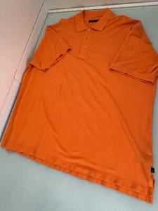 Ermenegildo Zegna Sport Polo Shirt Mens 2XL XXL Orange Short Sleeve Golf Casual - Picture 1 of 7