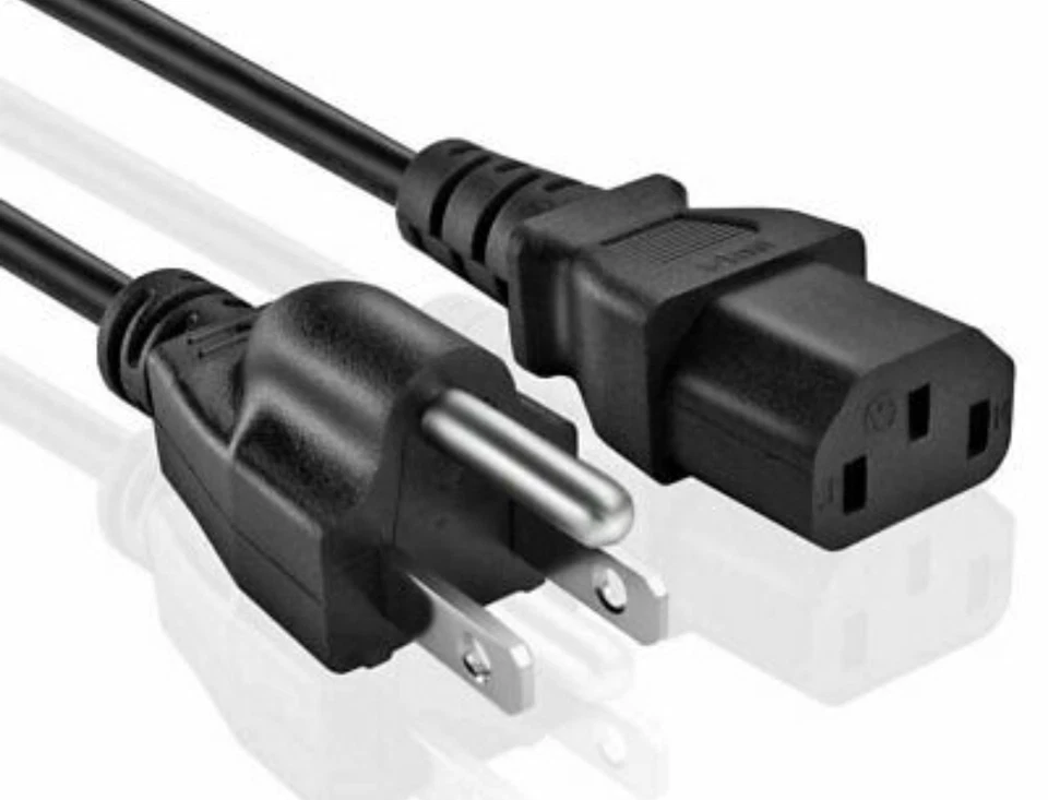 Replacement AC Wall Power Cord for LCD COMPUTER MONITOR SVT TYPE 6 Feet 3 Prong - Image 1 of 4
