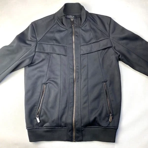 21 MEN Full Zip Sweatshirt BLACK JACKET! Tech Street Wear Sleek Jogger Sz M - Picture 1 of 17