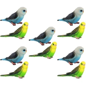 5 pezzi pappagallo giocattolo bambino uccellini finti artificiali figure realistiche - Foto 1 di 12