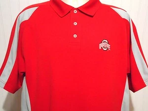 Ohio State Buckeyes Short Sleeve Polo Shirt by Starter, Adult Large, NICE!!! - Picture 1 of 3