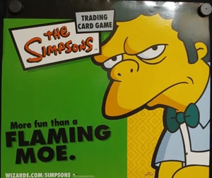 WOTC The Simpsons TCG More Fun Than A Flaming Moe Promo Poster 11" x 9.5" - Picture 1 of 1