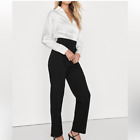 Lulus Elevated Everyday Black and White Long Sleeve Jumpsuit |Size XL