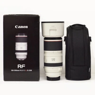 Canon RF 100-500mm F4.5-7.1 L IS USM Zoom Lens - Mint Minus & Boxed - Image 1 of 4