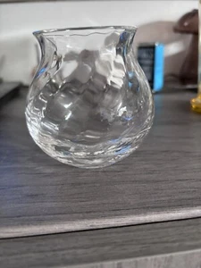 Dartington Glass Ripple Small Ripple Vase Designed By Frank Thrower 6cm X 8cm - Imagen 1 de 1