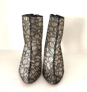 Botas de encaje Christian Louboutin negras talla 5,5 - Imagen 1 de 5