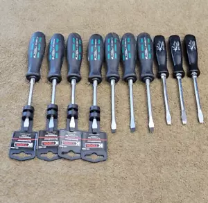 10 K Tool Flat Head Tipped Screwdriver Set KTI 16204 19204 - Picture 1 of 10