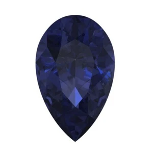 Piedra de nacimiento de septiembre de zafiro azul simulado VVS1 corte pera de 0,25 a 2,5 quilates - Imagen 1 de 15