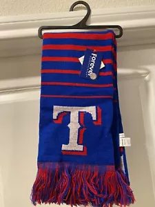 NEW NWT MLB BASEBALL TEXAS RANGERS WINTER SCARF RED BLUE RARE VINTAGE FOREVER CO - Picture 1 of 4
