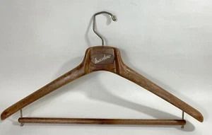 Percha de traje Barcelino vintage resistente compuesto madera aspecto Mainetti raro - Imagen 1 de 9