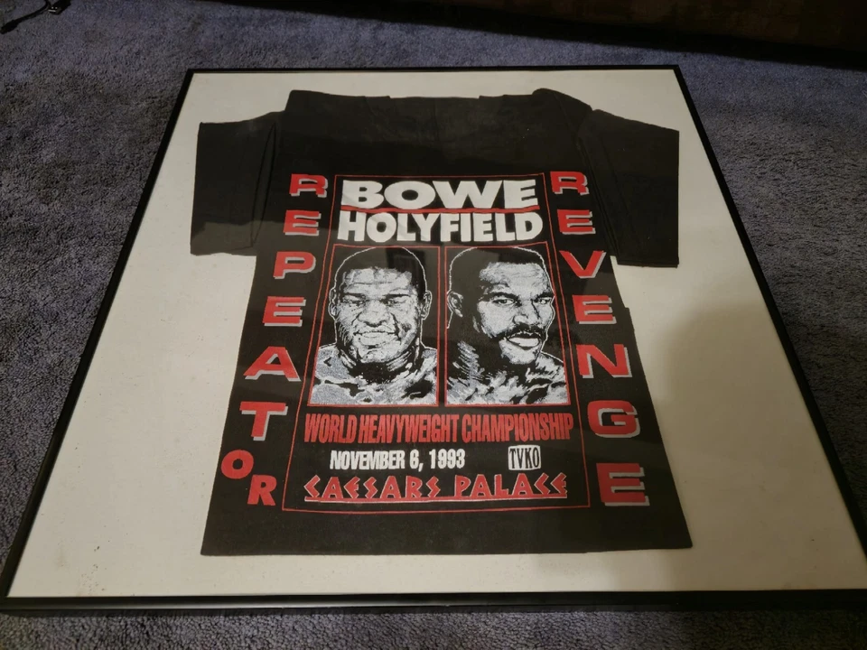 Camiseta Riddick Bowe vs Evander Holyfield Lucha Caesars Palace Repetir o Venganza Foto 1 de 3