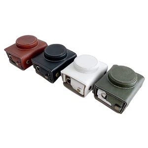 Funda protectora de cuero PU para cámara para Sony ZV-1F medio conjunto base ZV-1 II con correa - Imagen 1 de 18