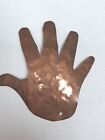 Copper Hand Cutout w/hole for Hanging 3"w × 3.75"h