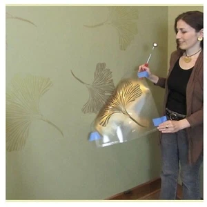 Gingko Blatt Schablone XXL 30 x 30 cm Nr. 91 Sehr schöne Wandschablone - Bild 1 von 5