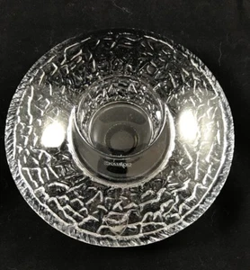 Orrefors Sweden Lars Hellsten Discus Design Crystal Votive Candle Holder - Picture 1 of 10