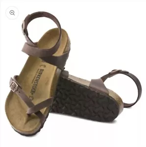 Sandalias al tobillo BIRKENSTOCK Yara Habana para mujer talla 5-5,5 cuero aceitado EE. UU. - Imagen 1 de 6
