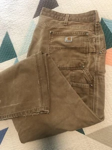 Carhartt Double Knee Hose Damen 20 braun Relaxed Fit Duck Canvas Workwear 42x32 - Bild 1 von 7