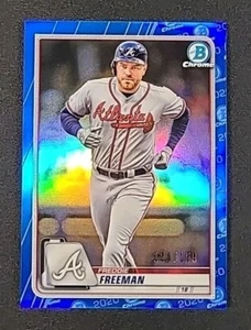 Tarjeta SP #22 Freddie Freeman 2020 Bowman Chrome #/150 Blue Refractor - Imagen 1 de 5