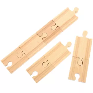 8pcs Wooden Train Track Expansion Kit for Family Interaction Fun - Picture 1 of 12