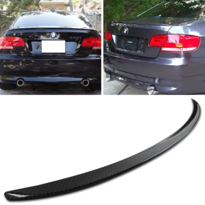 CARBON FIBER FOR BMW E92 2DR M3 TYPE REAR BOOT TRUNK SPOILER WING - Imagem 1 de 4