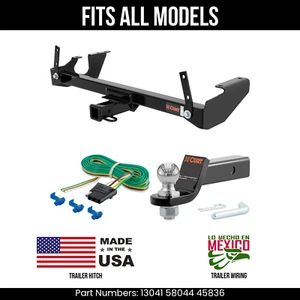 For 78-97 Dodge B Van Trailer Hitch 4 Pin Wiring 2" Ball Fits All Curt 6K 2" Tow - Picture 1 of 4