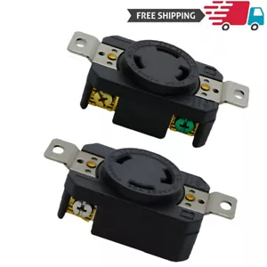 2/4/6/8X L6-30R Twist Lock 30A 250V Receptacle 2-Pole 3-Wire Locking Connector - Picture 1 of 13