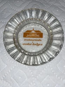 Vintage 4 1/2" Round Glass Ashtray Howard Johnson's Restaurants & Motor Lodges - Bild 1 von 6