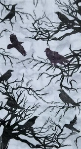 2 x Single Napkins/Decoupage/Black Birds/Crows/Trees/Halloween/Lg 40 x 33Cms - Picture 1 of 1