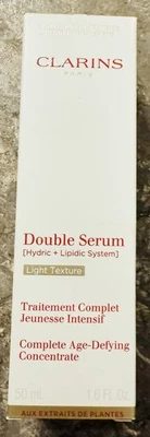Clarins двойная сыворотка легкая текстура интенсивные антивозрастные экстракты растений 50 мл НОВЫЕ - Изображение 1 из 4