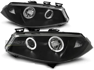 Faros delanteros for Renault MEGANE 2 II 02-05 Angel Eyes Black Envío gratis LPR - Picture 1 of 7