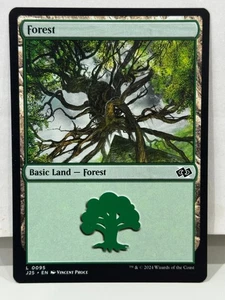 Magic The Gathering: Basic Land - Forest V.1, 2 and 3 Foundations Jumpstart: MTG - Picture 1 of 6