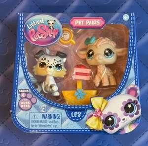 Littlest Pet Shop #G7 #245 Collie mit Zubehör rosa Lamm #246 Haustierpaare Hasbro - Bild 1 von 1