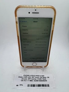 Apple iPhone 8 - Gold - 64GB - (Pure Talk) - A1905 - works great - Zdjęcie 1 z 10